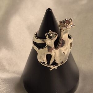 The "Cats" Sterling Silver Ring!  What A Fun & Sweet RING!